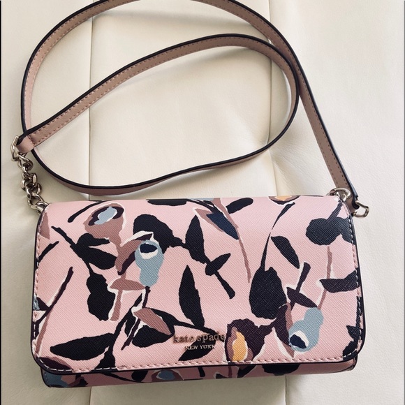 Kate Spade CAMERON PAPER ROSE CROSSBODY retail $238 - Picture 1 of 8